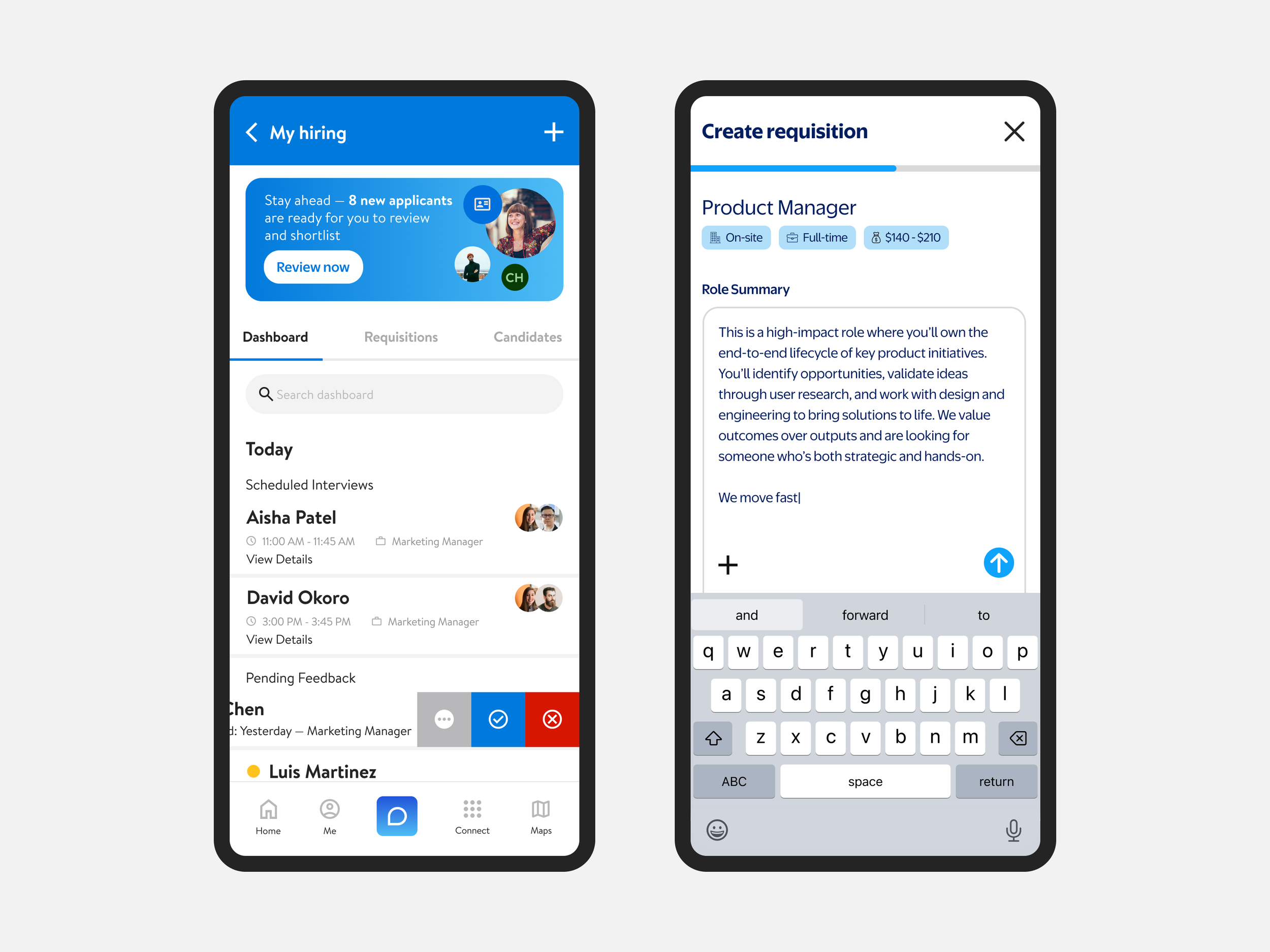 Walmart My Hiring Dashboard